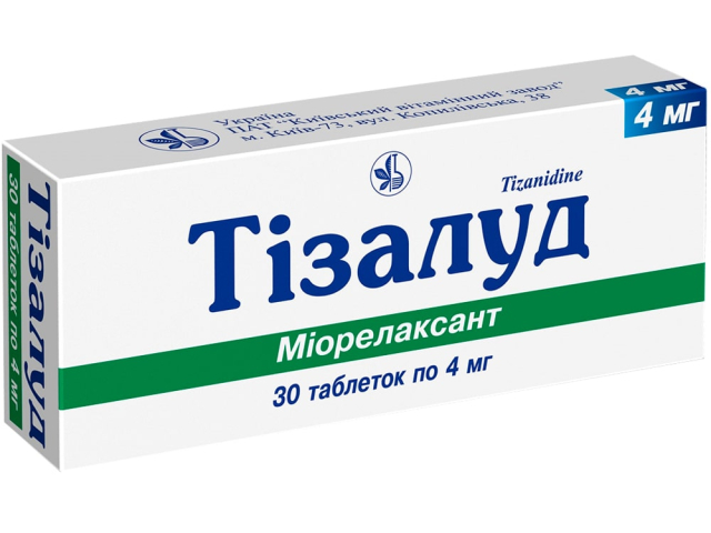 Тізалуд табл 4мг КВ №30