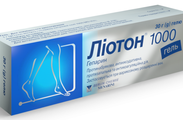 Ліотон 1000 гель туба 30 г