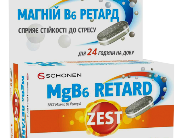 Зест Антистрес MgB6 ретард табл №30