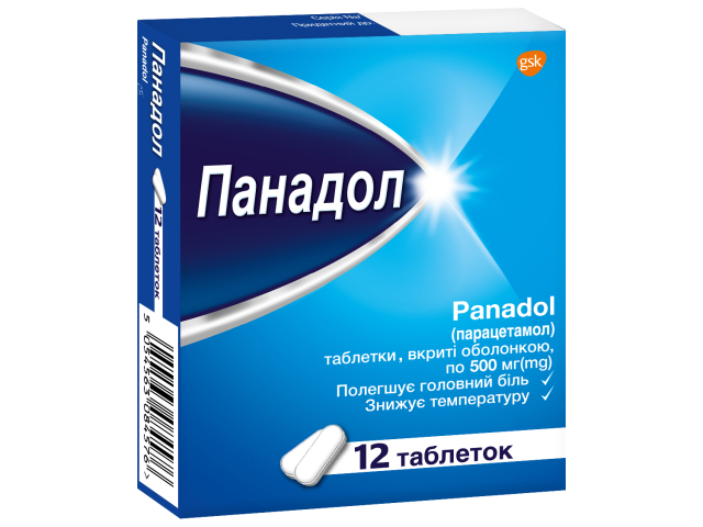 Панадол табл в/о 500мг №12
