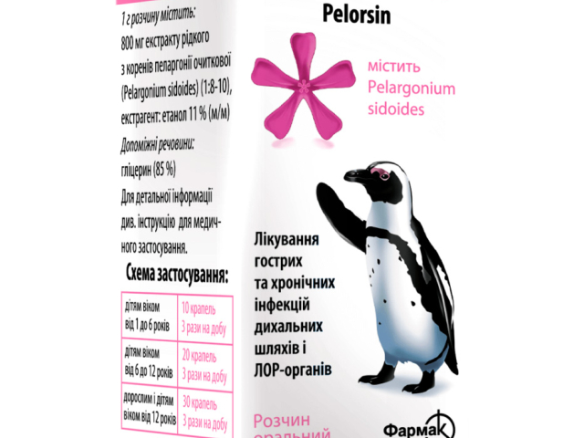 Пелорсін р-н орал 800мг/1г 25мл фл