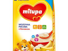 Мілупа каша молочна рисова з бананом 210г з 5 міс