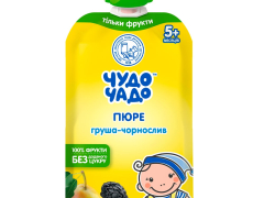 Пюре Чудо-Чадо з груш та чорносливу без цукру 90г пауч