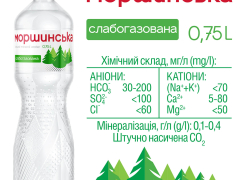 Мінвода Моршинська 0,75л слабогазована