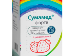 Сумамед форте пор д/сусп зі смаком полуниці 200мг/5мл 30мл