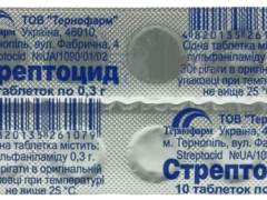 Стрептоцид табл 300 мг №10